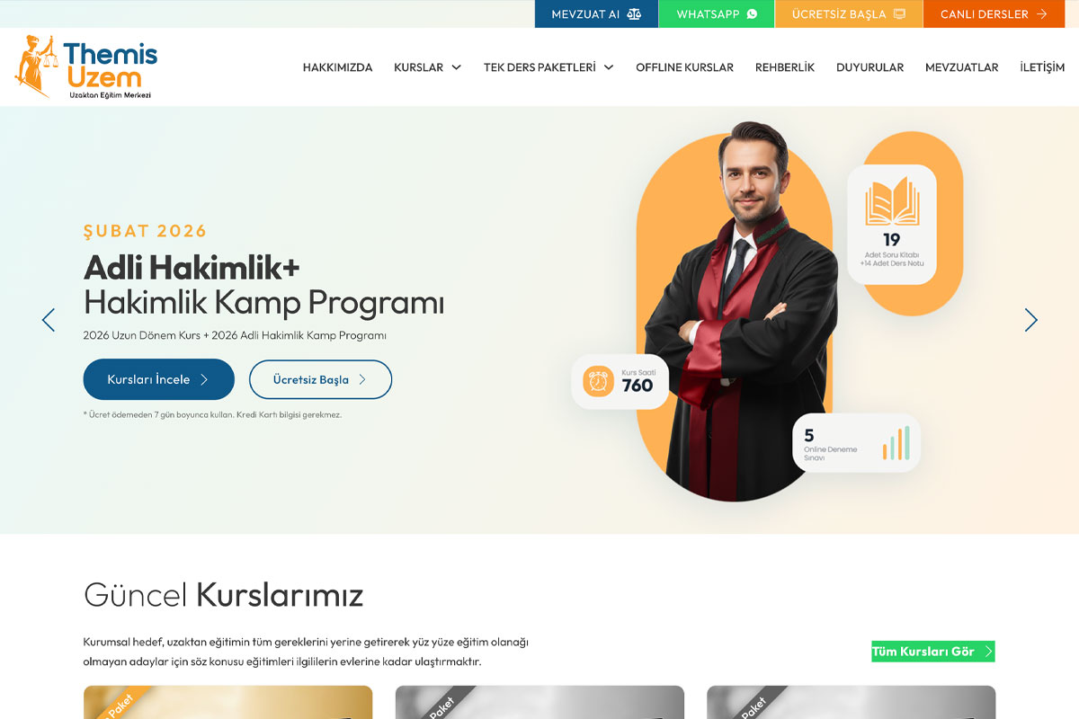 Themis UZEM — Hukuk Sınavlarına Hazırlıkta Online Eğitim Platformu